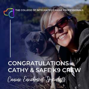 Congrats to Cathy from the College of integrated canine professionals